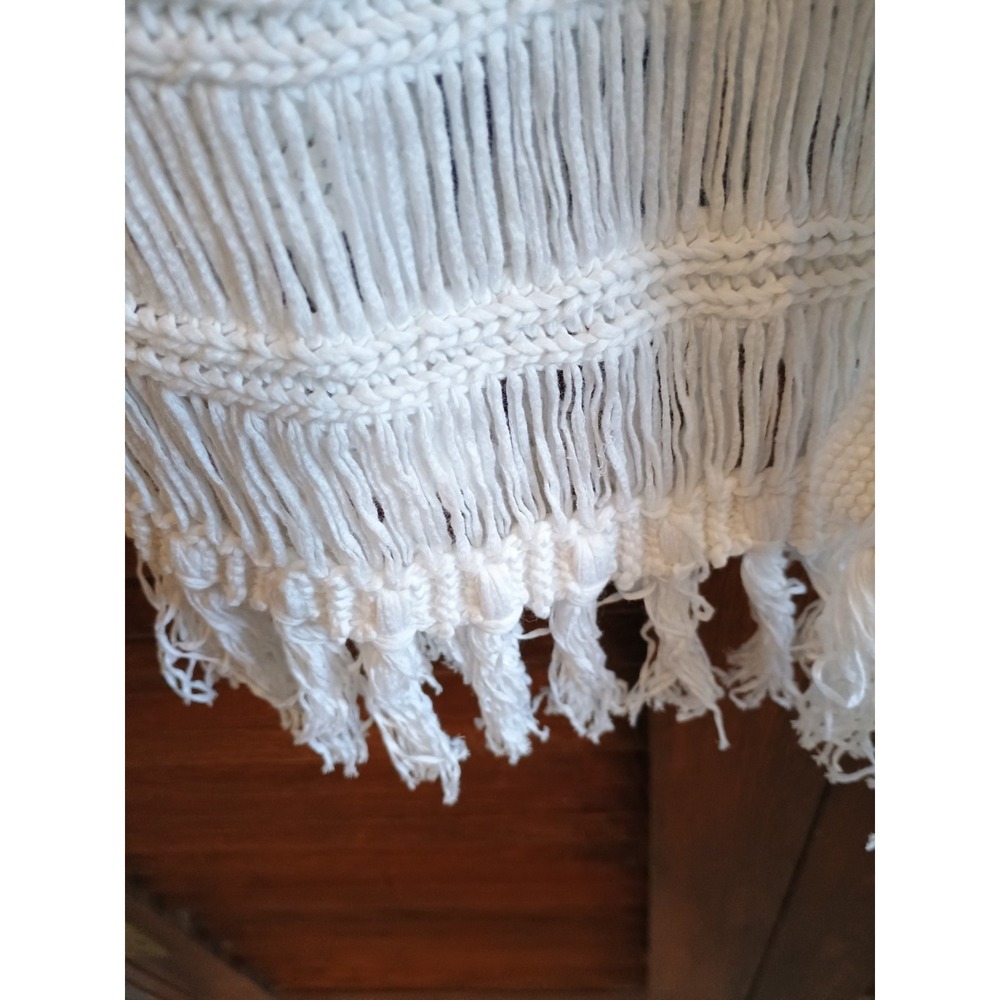 Lilly Pulitzer White Crochet Swimsuit Dress Cover-Up Size L/XL Fringe Boho - Picture 3 of 6